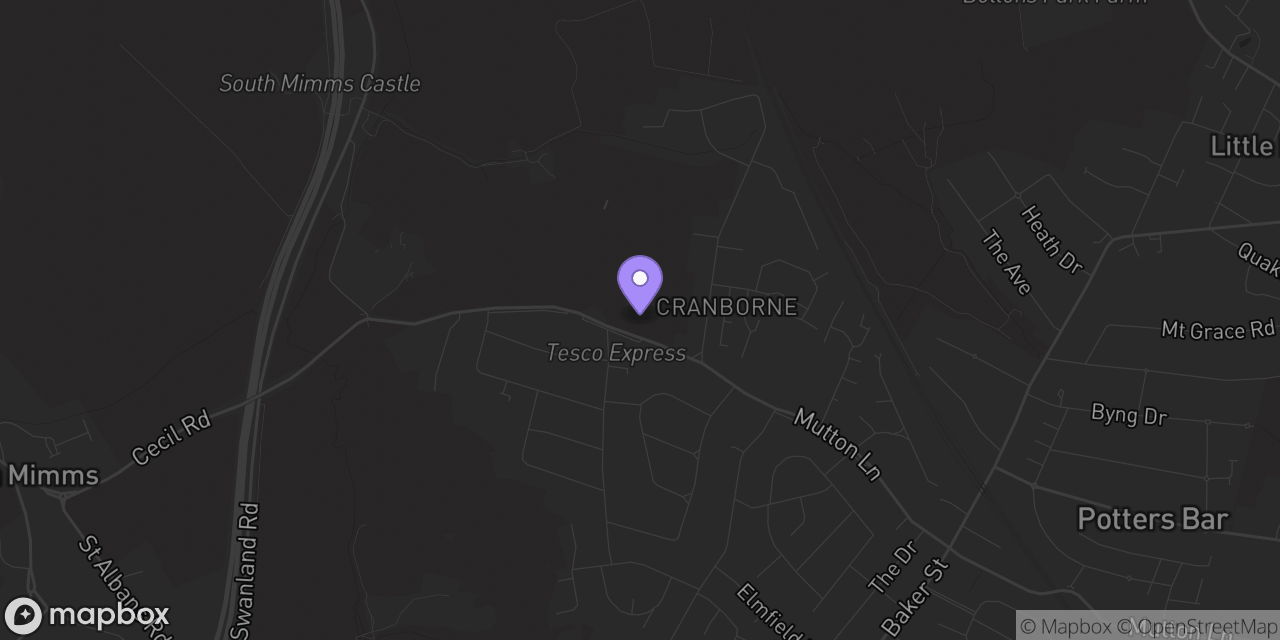 Map showing Furzefield Leisure Centre