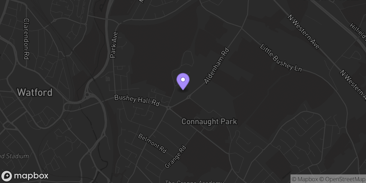 Map showing Bushey Grove Leisure Centre